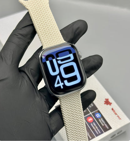HK10 Pro Max Smart Watch Stainless Titanium (3 Straps Free)